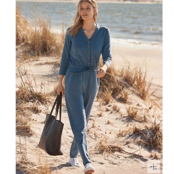 NWOT Garnet Hill Traverse Knit Jumpsuit - Picture 1 of 14